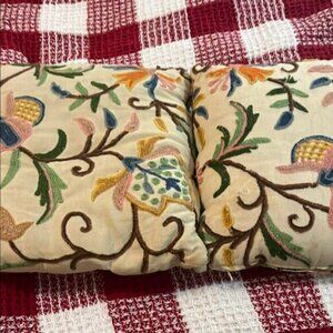 Floral Embroidered vintage pillow